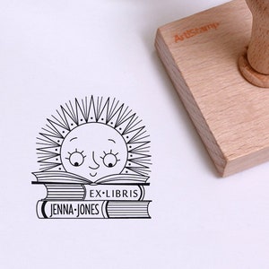 Timbro del libro Ex Libris / Regalo personalizzato / Timbro di gomma personalizzato / Amante del libro / Artistamp