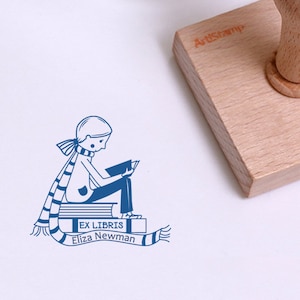 Custom Rubber Stamp / Ex Libris Stamp / Personalized Easter Gift / Book Lover Gift / Gift for Easter / Gift for Daughter