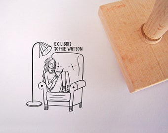 Mothers Gift / Personalized Ex Libris Stamp / Custom Rubber Stamp / Book Lover / Monogram Gifts For Women For Girl /Grandmother Gift