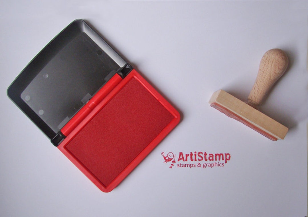 Red INK PAD / Dye Ink Pad / Craft Ink / Stamp Pad / Rubber Etsy