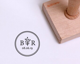 Save The Date Hochzeitsstempel / Kalligraphie Hochzeitseinladung / Hochzeitsgeschenk / personalisierter Stempel / Holzstempel