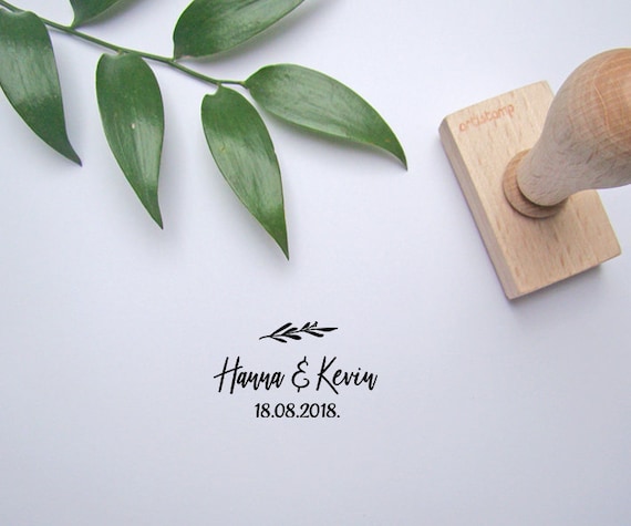 Wedding Invitation Stamp Save the Date Small Stamp Custom Stamp Personalized Name Rubber Stamp for Guest Favors Wedding Stamp Elegant