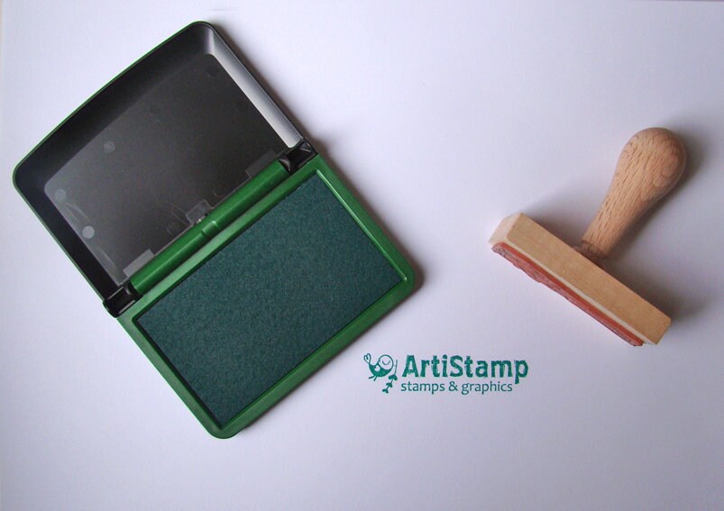 Green INK PAD / Dye Ink Pad / Craft Ink / Stamp Pad / Rubber Etsy