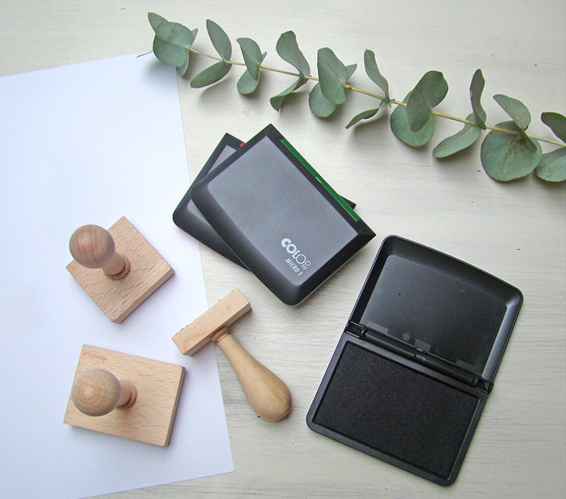 Black INK PAD / Dye Ink Pad / Craft Ink / Stamp Pad / Rubber Etsy