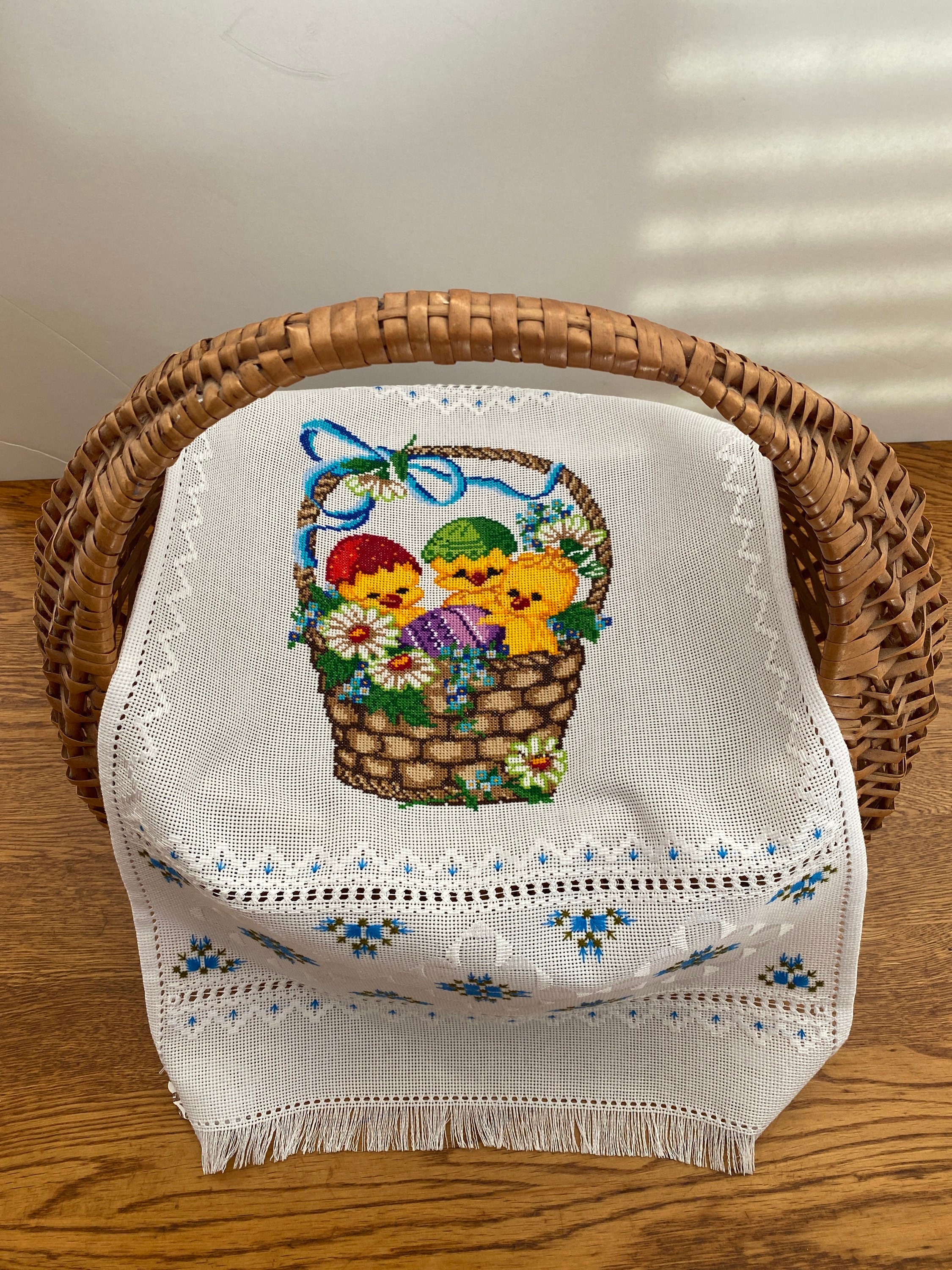 Buy Ukrainian Embroidered Easter Basket Cover/ukrainian Rushnyk/basket