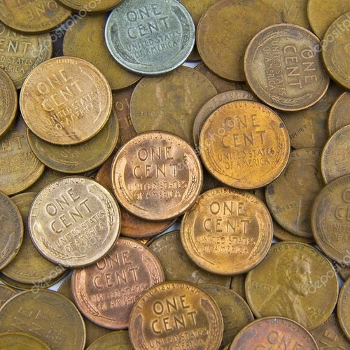 50 Unsearched Bulk Old Wheat Pennies Etsy