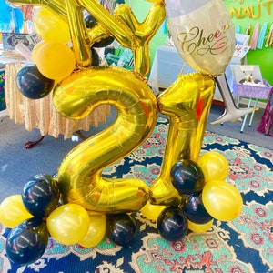 HUGE 40 Gold Foil Number Balloons Jumbo Number Balloons Gold Mylar Number Balloons Gold Birthday Numbers Huge Number Balloons image 2