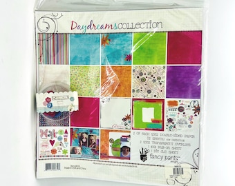 Fancy Pants Designs Daydreams Collection Scrapbook Kit 12x12 Paper Overlays Rub Ons Die Cuts