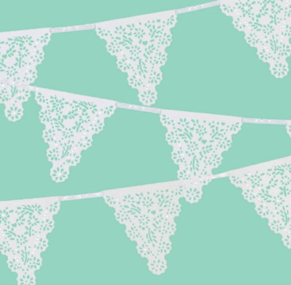White lace clearance bunting