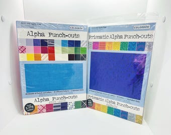 Colorbok Alpha Punch-Outs Bundle: Prismatic & Patterned Letters (Acid Free)