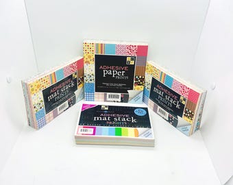 DCWV Adhesive Mat Stack Paper – Prints & Brights Scrapbooking Craft Sheets