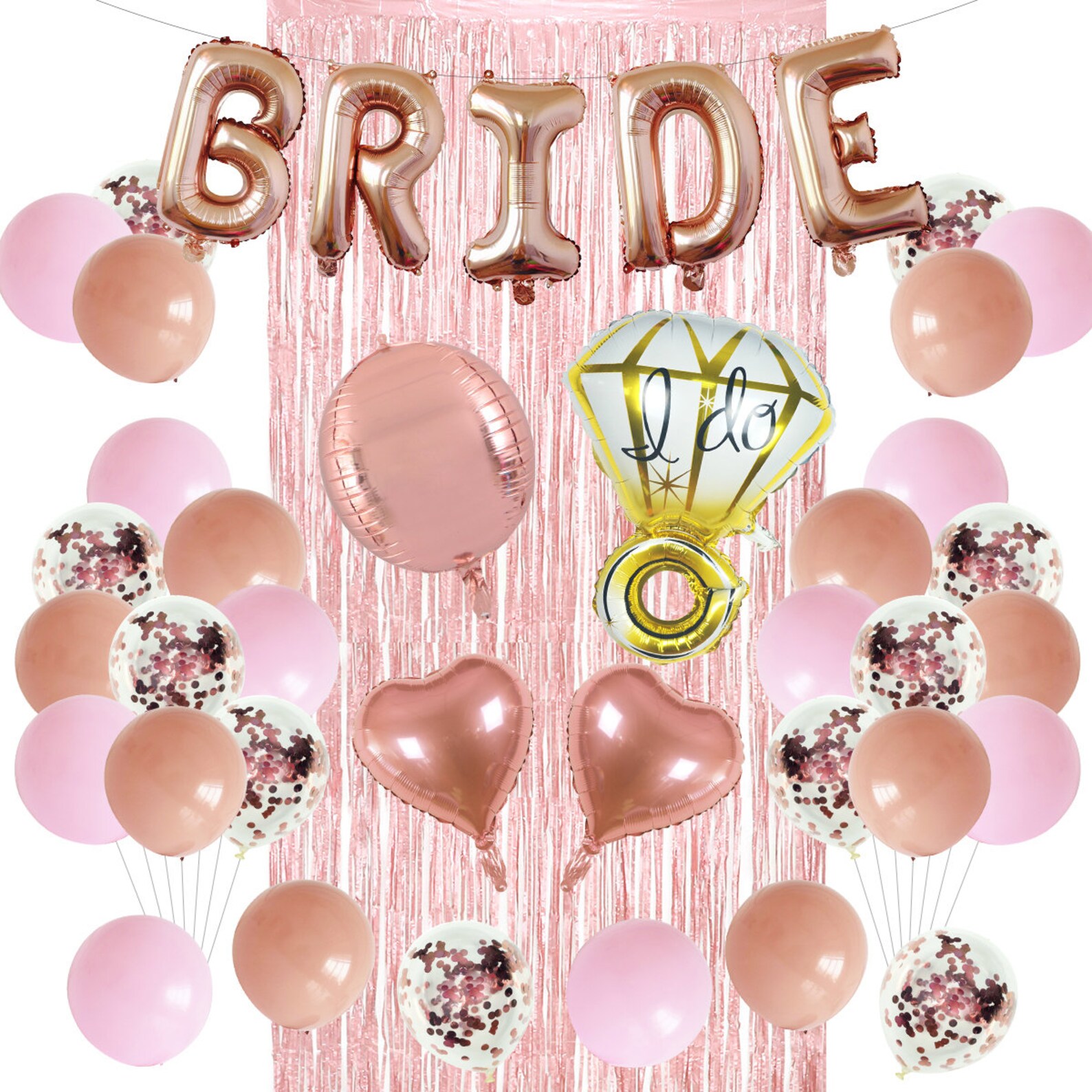 Rose Gold & Pink Bridal Shower Decorations Rose Gold Bride Etsy