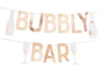 Bubbly Bar Banner \\ Mimosa Bar Banner \\ Bring on the Bubbly \\ Champs Bar \\ Champagne Bar