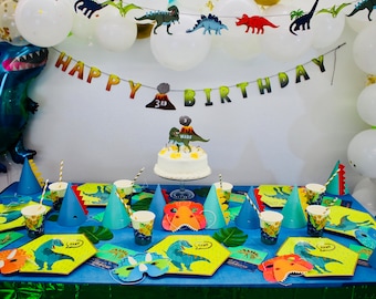 288 Piece Dinosaur Birthday Party Box Set for 8 or 16\\ Dinosaur Party in a Box \\ Dino Party \\ Dino Birthday Party