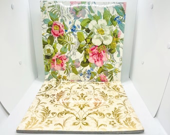 12x12 Floral Gold Foil Specialty Cardstock – Rose Botanical Damask Craft Paper