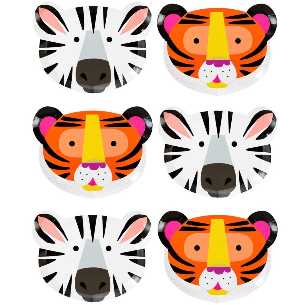 Wild Animals Paper Plates Zebra Paper Plates Tiger Paper Plates Wild
