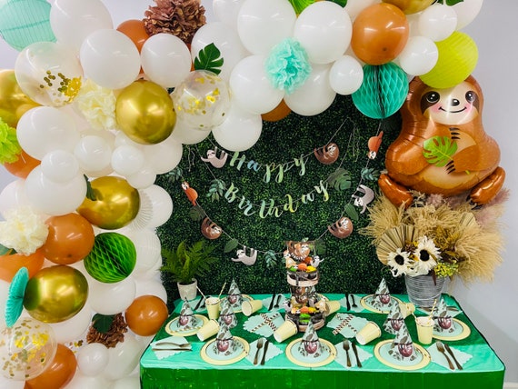 Sloth Party Box \\ Sloth Party in a Box \\ Sloth Party-in-a-Box \\ Sloth Birthday Party \\ Sloth Birthday Decorations Il_570xn