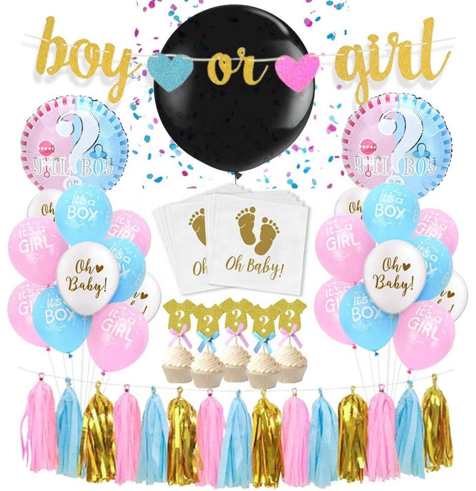 Gender Reveal Decoration Kit Gender Reveal Party Gender Etsy