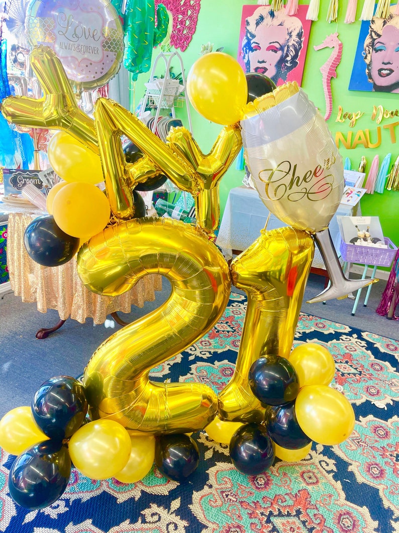 HUGE 40 Gold Foil Number Balloons Jumbo Number Balloons Gold Mylar Number Balloons Gold Birthday Numbers Huge Number Balloons image 2