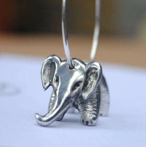 elephant hoop earrings
