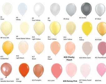 Mini 5 inch Balloons ,Choose your Color, Air Filled Balloons, Small Balloons, Balloon Garland , Balloon Mosaic, Cake Topper, Wedding