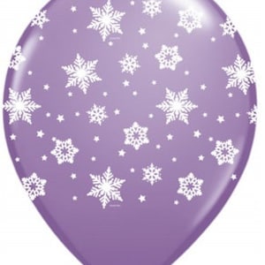 12 Snowflake 12&quot; Latex Balloons| Frozen Snowflake Clear Winter First Birthday Baby Shower|Snowflake Clear Balloons|One Snowflake Party