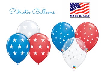 125 Pcs Star Latex Balloons Red White Blue Balloons 4th of July Party Balloon fo 