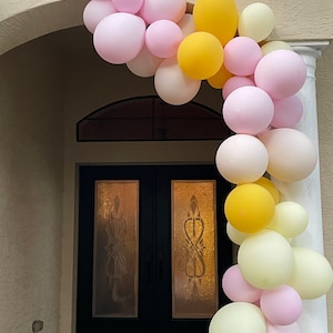 Pink, Lemon, Blush, Goldenrod Double Stuffed MATTE Balloon Garland Kit, Main Squeeze Balloon Arch, Bridal Shower, Baby Birthday,Baby Shower