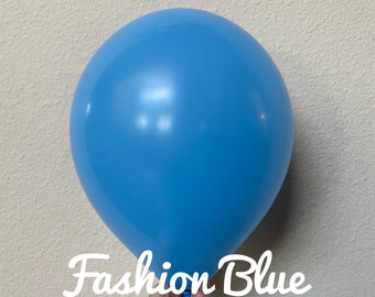 Blue Latex 11", 5" & 9" balloons, Fashion Blue, Sempertex latex balloons, Blue, Baby Blue balloons