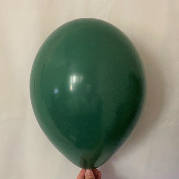 Evergreen, Hunter Green, Dark Green 5", 11", 17", 24" Latex Balloons, USA balloon