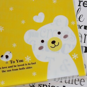 Bear, Bunny Translucent Easter Kawaii Cookie Bag/Self Adhesive Favor/Cookie/Treat/Poly Bags | Easter,Birthday, Wedding, Baby Shower, Gift image 3