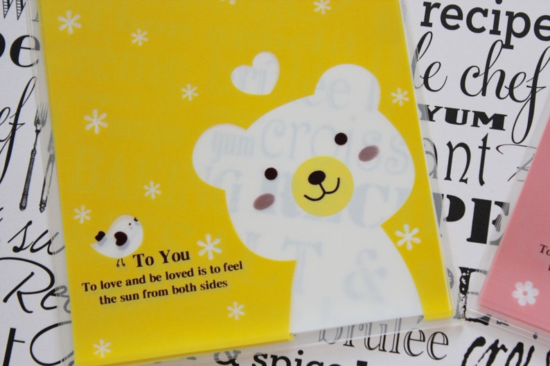 Bear, Bunny Translucent Easter Kawaii Cookie Bag/Self Adhesive Favor/Cookie/Treat/Poly Bags | Easter,Birthday, Wedding, Baby Shower, Gift image 3