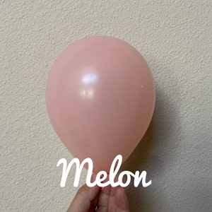 Matte Pastel Melon Balloons, Sempertex Melon Latex Balloons, Peach blush Pink Birthday Party Decor, Peach Bridal Shower Decor
