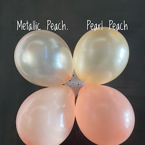 10 PCS 5&quot; Metallic Pearl Peach Coral Collection, 10 Limited mini Small Latex Balloons, Custom Color Balloons, Balloon Garland, Birthday