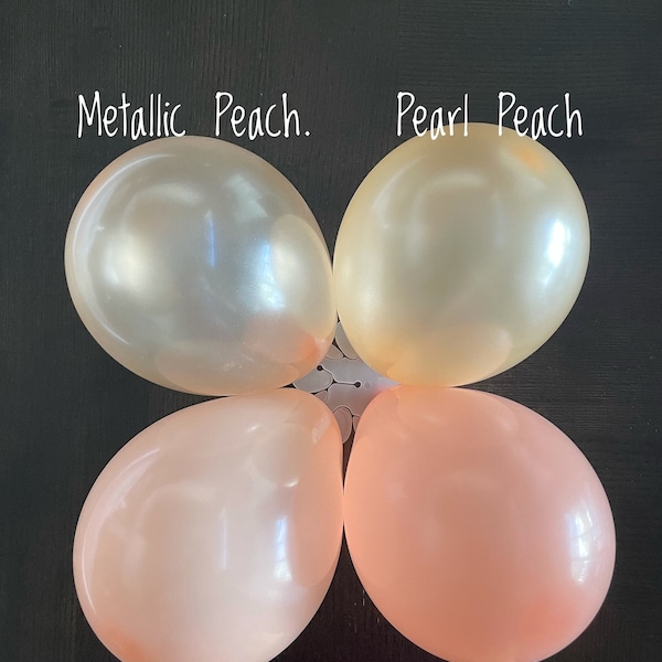10 PCS 5" Metallic Pearl Peach Coral Collection, 10 Limited mini Small Latex Balloons, Custom Color Balloons, Balloon Garland, Birthday