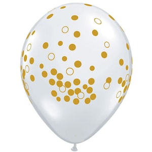 Gold Confetti Look Balloons Confetti Balloons Bridal Shower Decor Bachelorette Baby Shower Party Gold Confetti Gold Party Supply Engagement