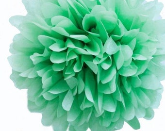 MINT GreenTissue Paper Pom Pom, Various sizes | Wedding, Birthday, Bridal Shower, Home Decor, Nursery & Party