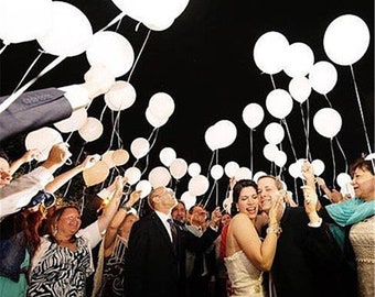 LED Light Up Balloons, White Balloons that Light Up, White LED Balloons, Glow Balloons, Wedding Decorations, Birthday light, Night Lights