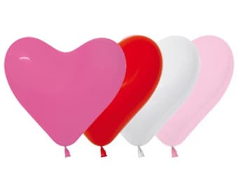 Heart Shaped Latex Balloons, Wedding, Bridal, Baby Shower, Love Balloons