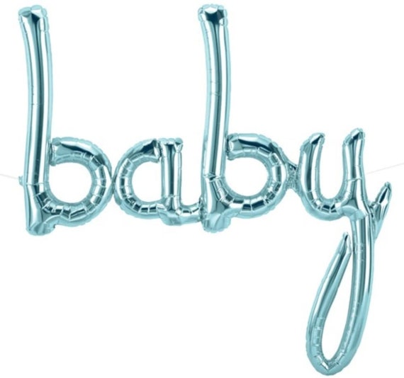 Silberner Folienballon 'OH Baby' – 16 Zoll, Kursive Schrift, Für Babyparty-Deko & Foto-Props