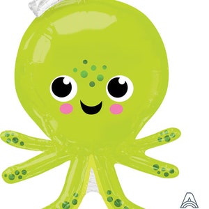 34&quot; Silly Octopus Mylar Balloon, USA Balloon, Under the Sea party, Sea animal, octopus balloon