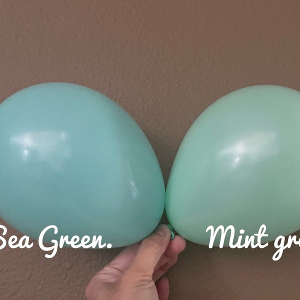 Mint Green Balloons , Mint Balloons, Mint Bridal Shower Decor ,  Mint Baby Shower, Tropical Balloons , Aqua Birthday Party