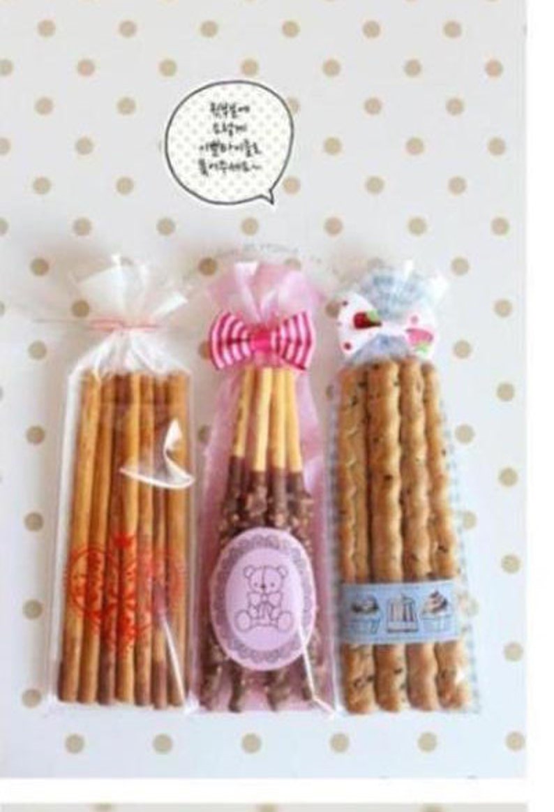 50 Pretzel Rod Treat Bags Resealable Cello Bag 2.5 X Etsy