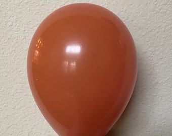 Burnt Orange, Rustic Brown, Pumpkin 5&quot;, 11&quot;, 17&quot; and 24&quot; TufTex USA Balloons, Burnt Orange Pumpkin, Rustic Orange latex balloon, Wedding