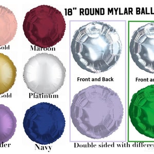 18&quot; Round Circle Foil Mylar Balloons, Made in USA, Round balloons, wedding, birthday, retirement, party balloons, bridal shower, baby shower