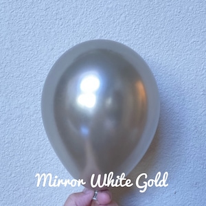 Chroom Wit Goud Latex Ballonnen, 5 ", 12" Spiegel Wit Goud Baby Douche Decor, Gouden Partij Decor, Ballonnen, Gouden Bruiloft Ballonnen,
