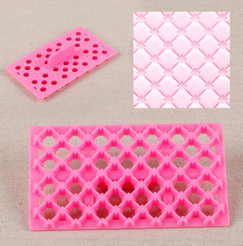 Diamond Flower Quilt Fondant Embosser Cutter Lattice Cake Etsy