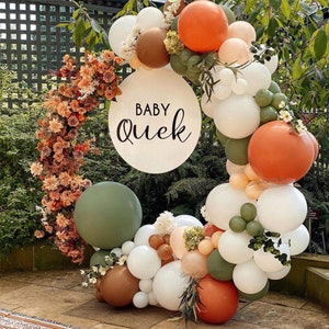 Eucalyptus Burnt Orange Blush Mocha Balloon Garland, DIY Balloon Garland, Eucalyptus White, Baby Shower, Bridal Shower, Retirement, Wedding