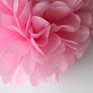 6&quot;, 8&quot;, 10&quot;,12&quot;  LIGHT PINK Tissue Paper Pom Pom|Wedding, Birthday, Bridal Shower, Home Decor, Nursery & Party