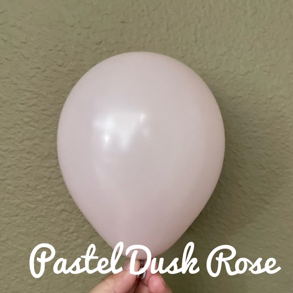 Matte Dusk Rose, Dusty Rose, Sempertex Latex Balloons Wedding, Birthday, Matte Dusty Pink 5", 11",18"